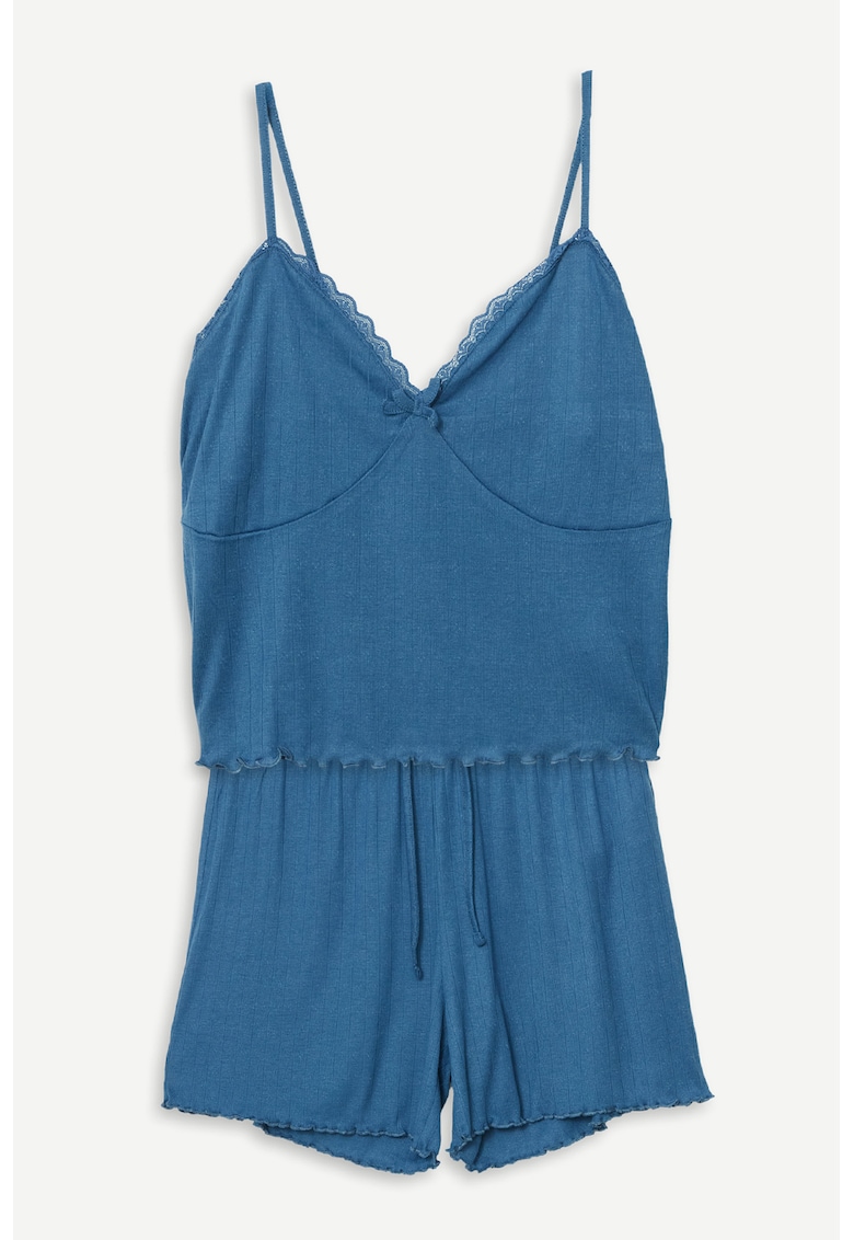 Pijama scurta cu insertii din dantela