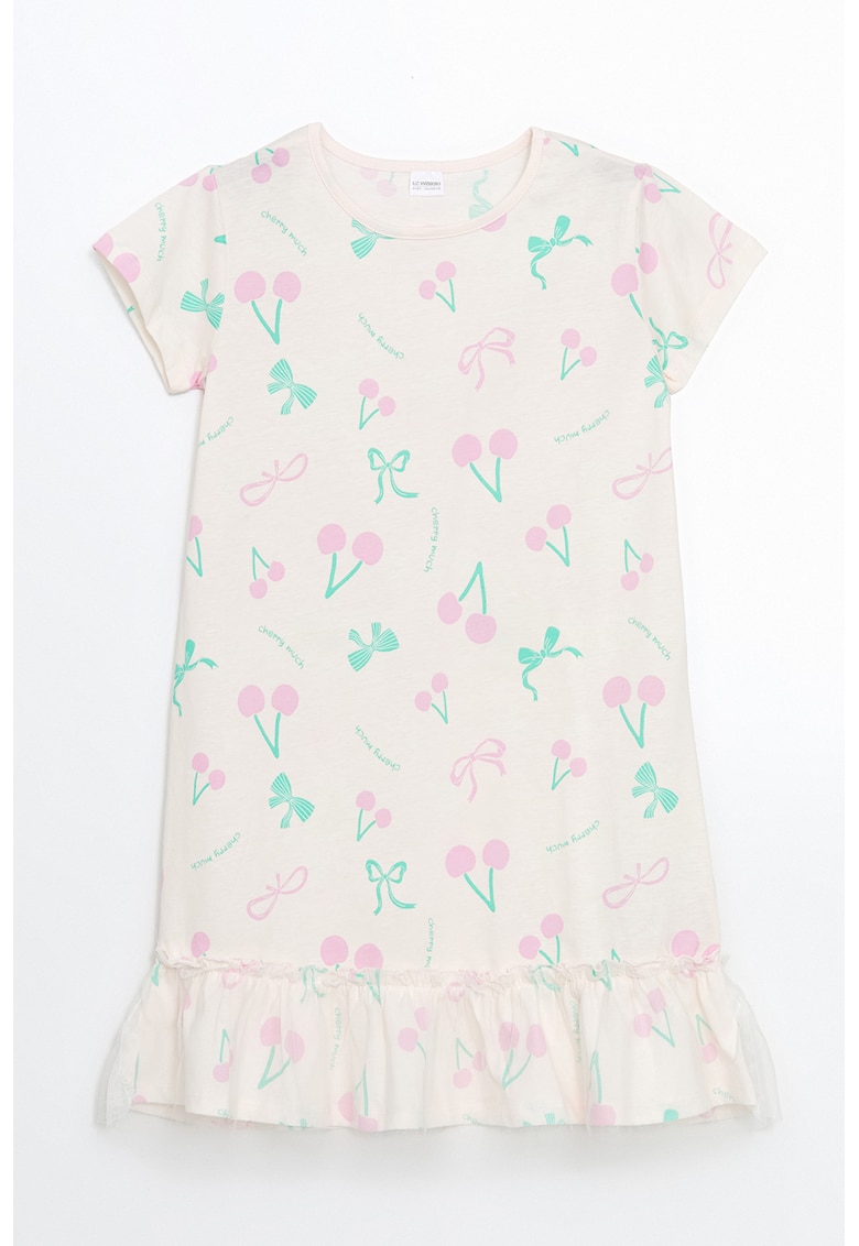 Camasa de noapte din bumbac cu decolteu rotund