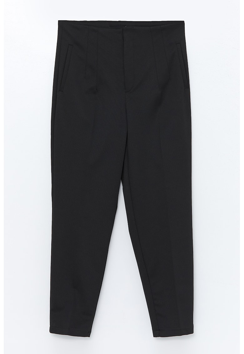 Pantaloni conici cu talie inalta