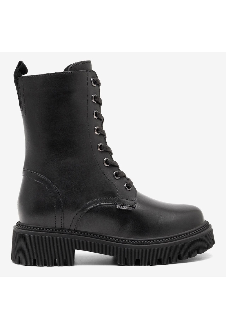 Ghete fete 5905588041733 - Piele naturala - Negru - Negru