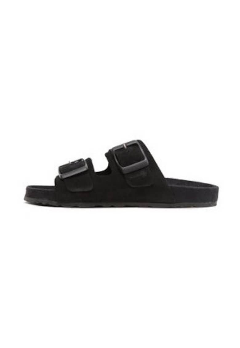 Papuci dama 302778003 - Piele naturala - Negru - Negru