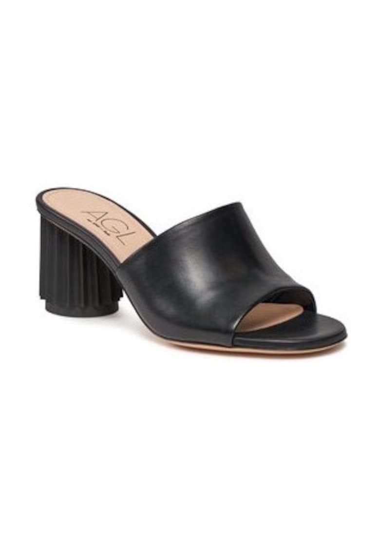 Papuci dama 303581855 - Piele naturala - Negru - Negru