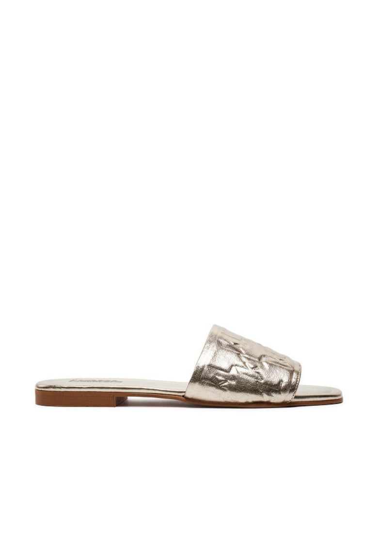 Papuci dama 303652647 - Piele naturala - Auriu - Auriu