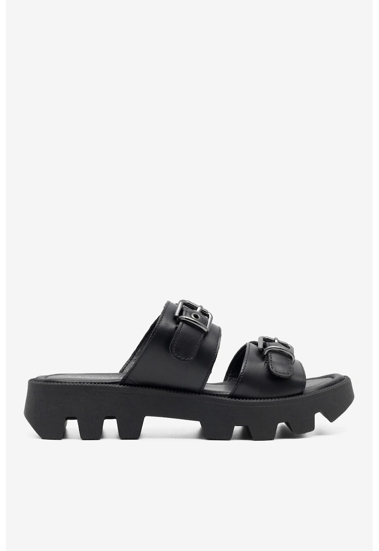 Papuci dama 5905588396741 - Piele naturala - Negru - Negru