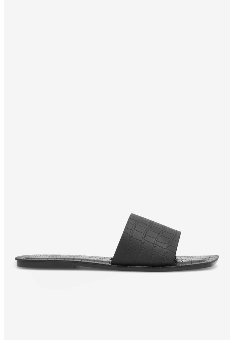 Papuci dama 5905588548843 - Sintetic - Negru - Negru