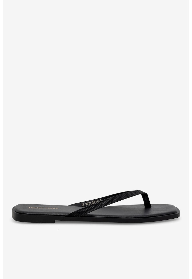Papuci dama 5905588614685 - Sintetic - Negru - Negru
