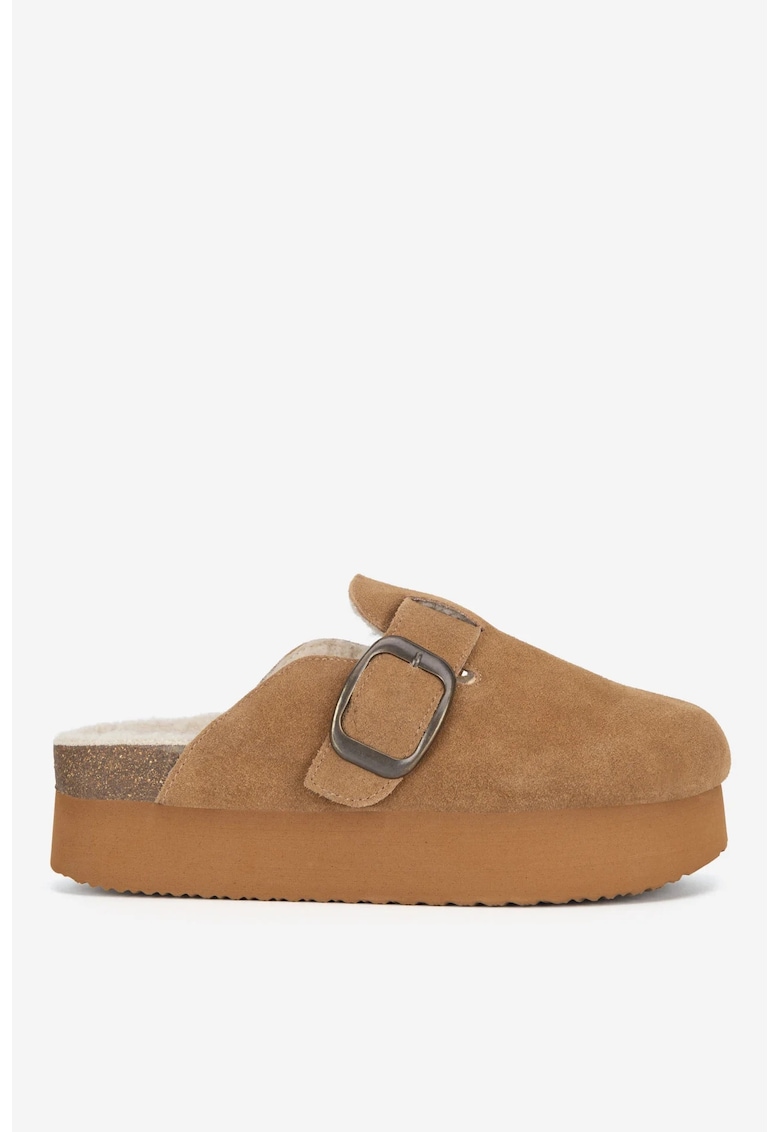 Papuci dama 5905588986027 - Piele intoarsa - Maro Papuci dama 5905588986027 - Piele intoarsa - Maro