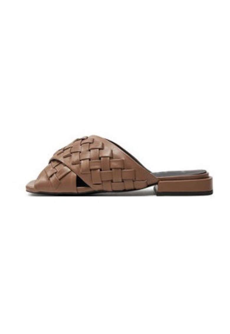 Papuci dama 303884222 - Piele naturala - Gri - Gri