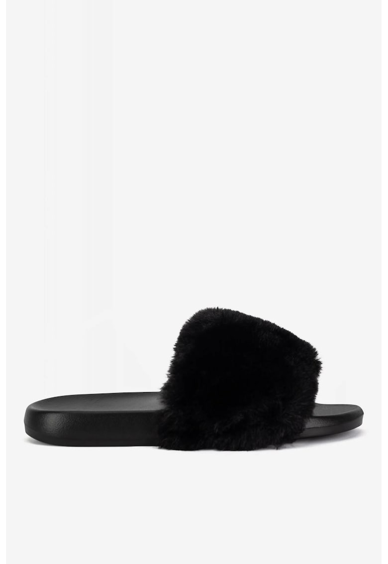 Papuci dama 5905588781073 - Textil - Negru - Negru