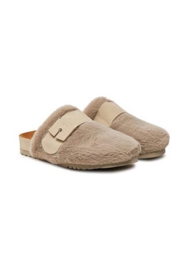Papuci dama Textil - Bej - Bej