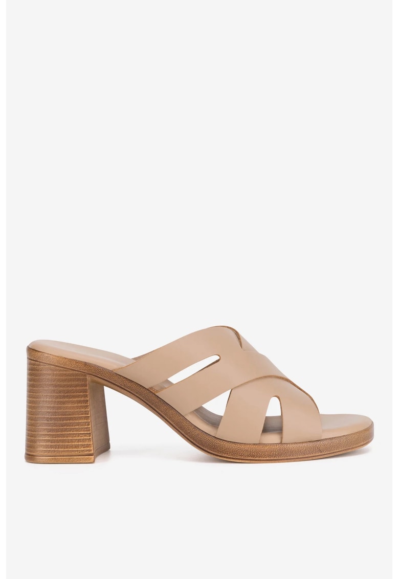 Papuci dama 5905588689317 - Piele naturala - Bej - Bej