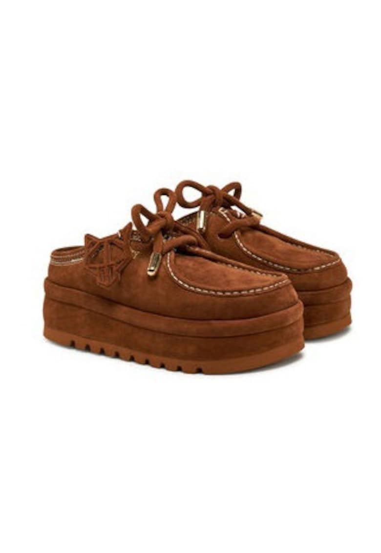 Papuci dama 305208637 - Piele naturala - Maro - Maro