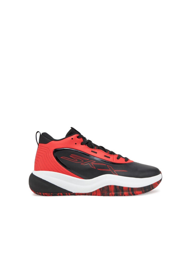 Pantofi pentru baschet barbati 304639760 - Piele ecologica - Negru - Negru