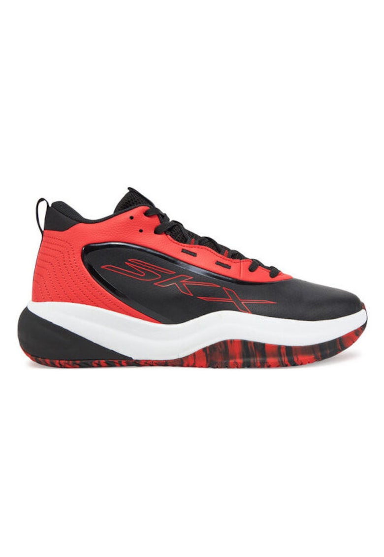 Pantofi pentru baschet barbati 304639760 - Piele ecologica - Negru - Negru