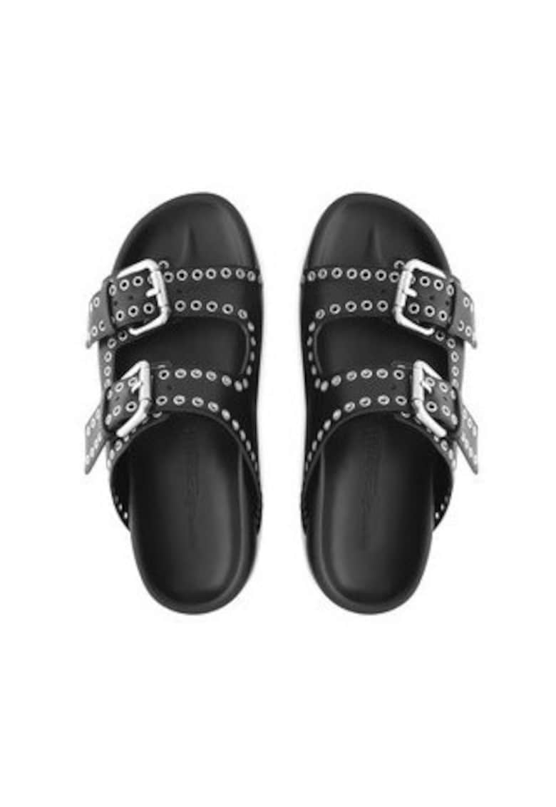 Papuci dama 304878916 - Piele naturala - Negru - Negru