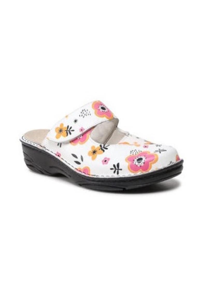 Papuci dama 300171370 - Piele naturala - Alb - Alb