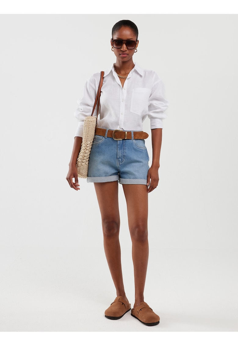 Blugi scurti cu talie inalta Ayako 498