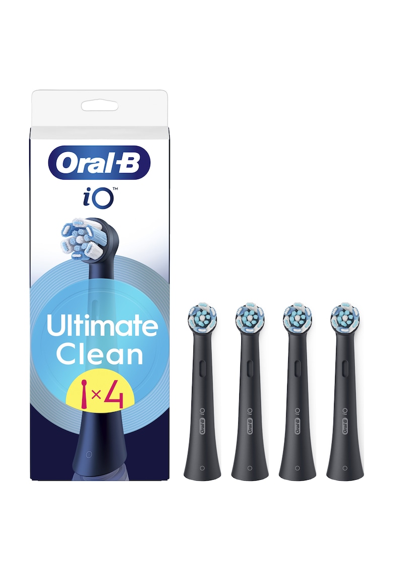 Rezerve periuta de dinti electrica iO Ultimate Clean - compatibile doar cu seria iO - Negru - 4 buc