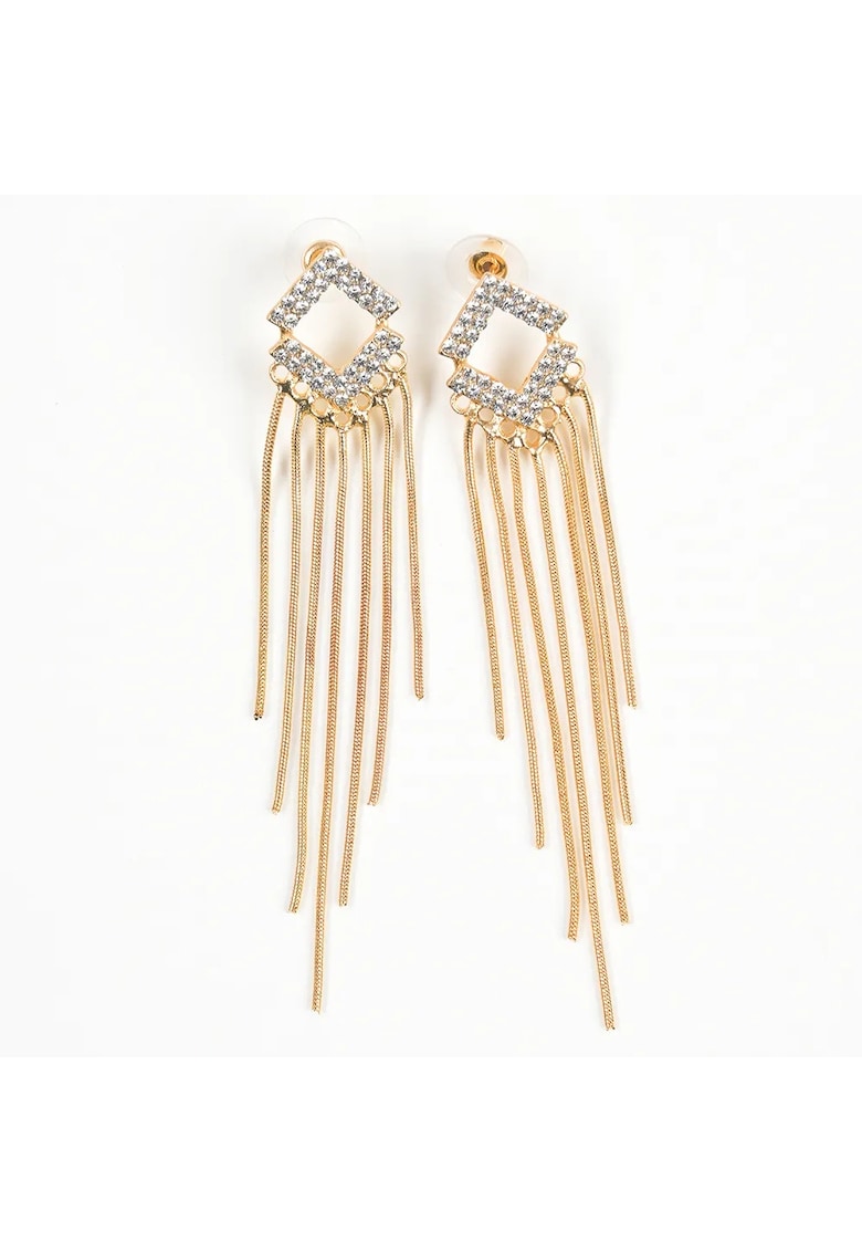 Cercei aurii cu franjuri metalici - Paris Cercei aurii cu franjuri metalici - Paris