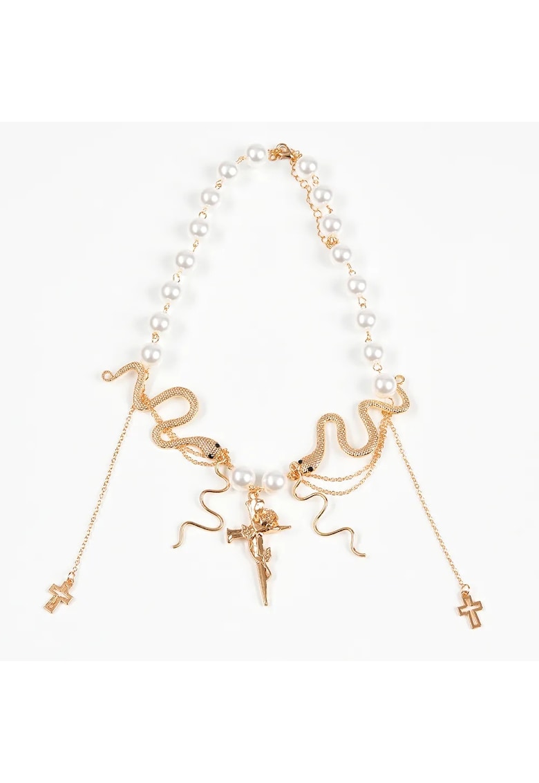 Colier auriu cu perle si serpi -  Paris