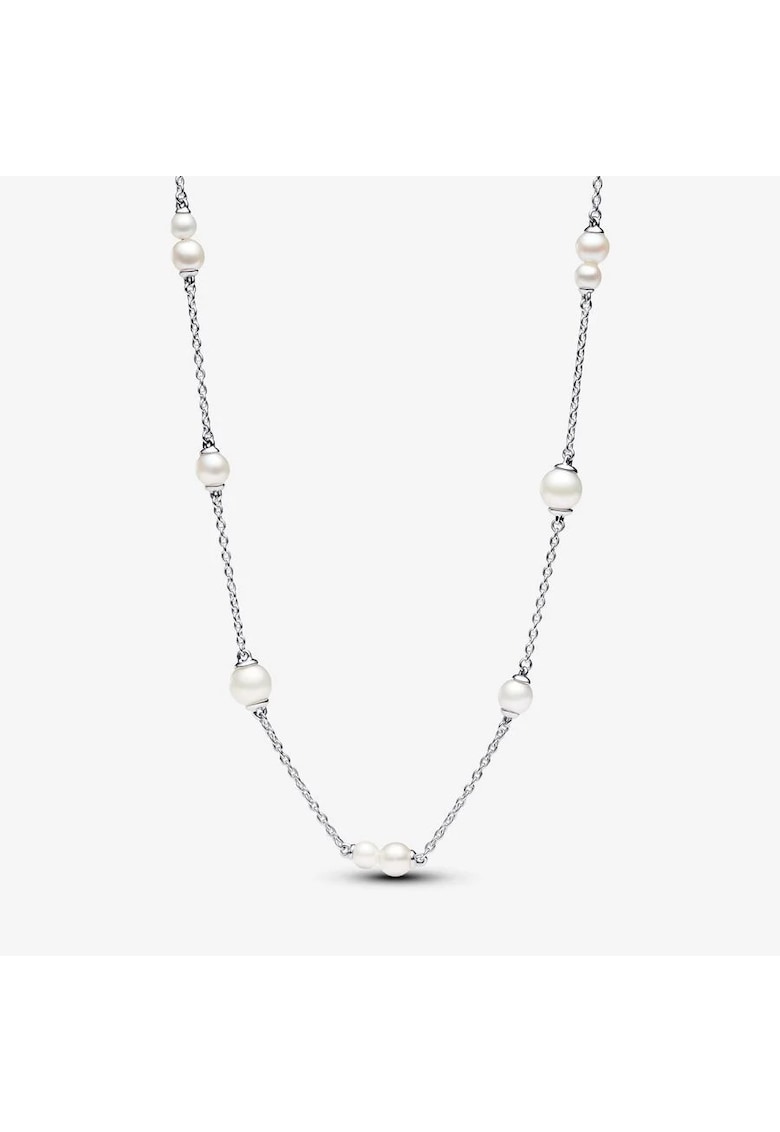 Colier tip lant clasic cu perle de apa dulce Argint 925 - 45cm