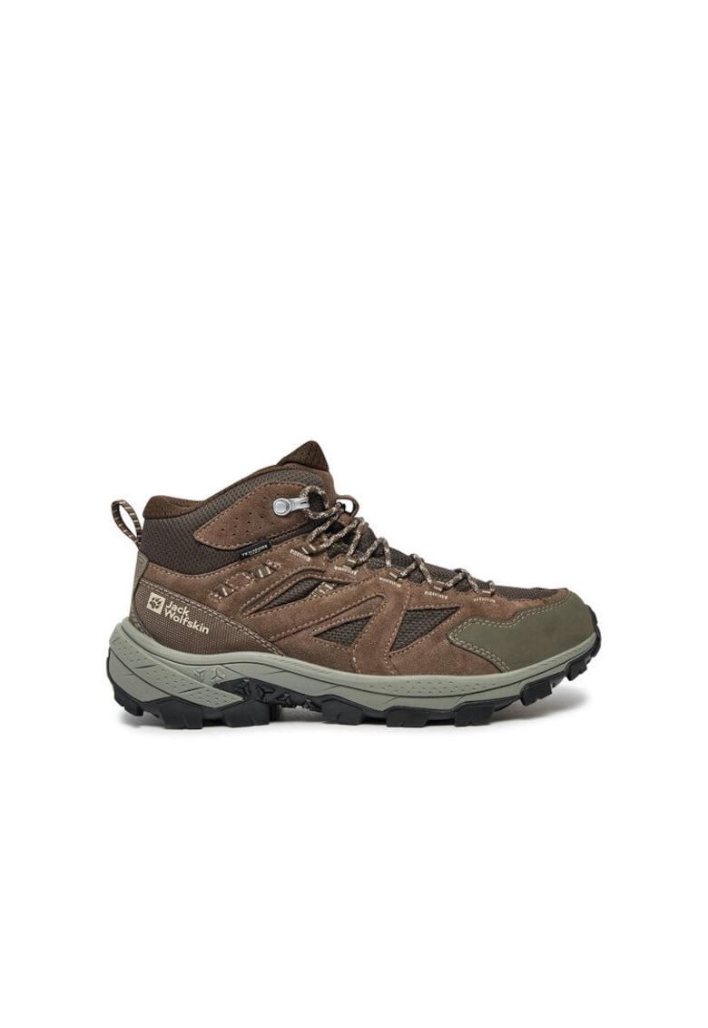 Bocanci trekking barbati 303952723 - Piele ecologica - Maro - Maro
