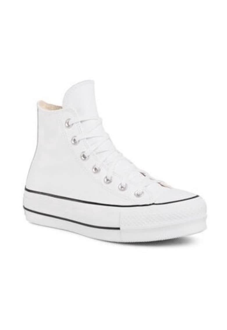 Adidasi Chuck Taylor All Star Lift Leather High - Alb
