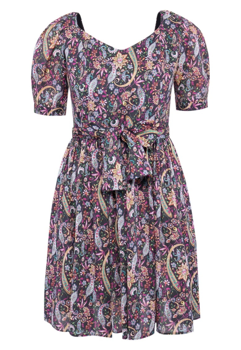 Rochie din bumbac cu imprimeu Paisley - Multicolor