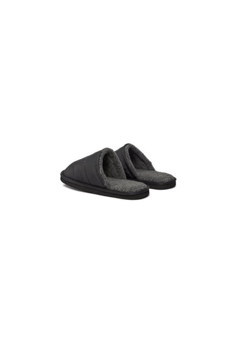 Papuci barbati 303186708 - Piele naturala - Negru - Negru