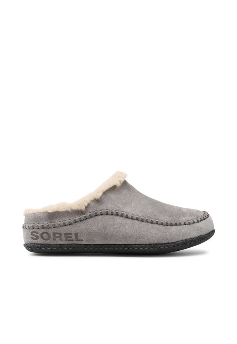 Papuci barbati 209525694 - Piele naturala - 40 EU - Gri