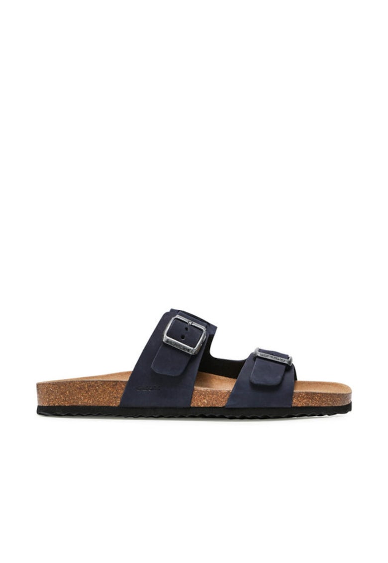 Papuci barbati 208992886 - Piele naturala - 46 EU - Albastru