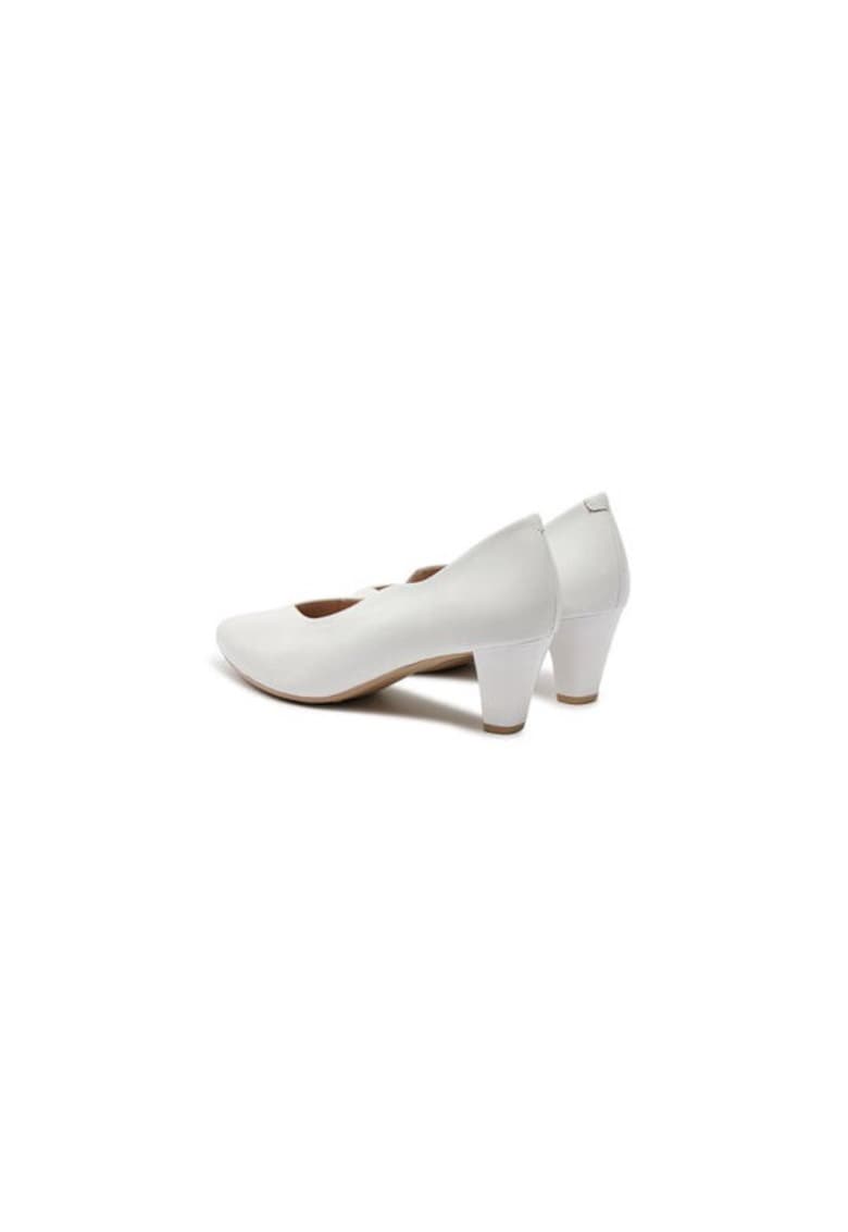 Pantofi dama din piele naturala - Alb