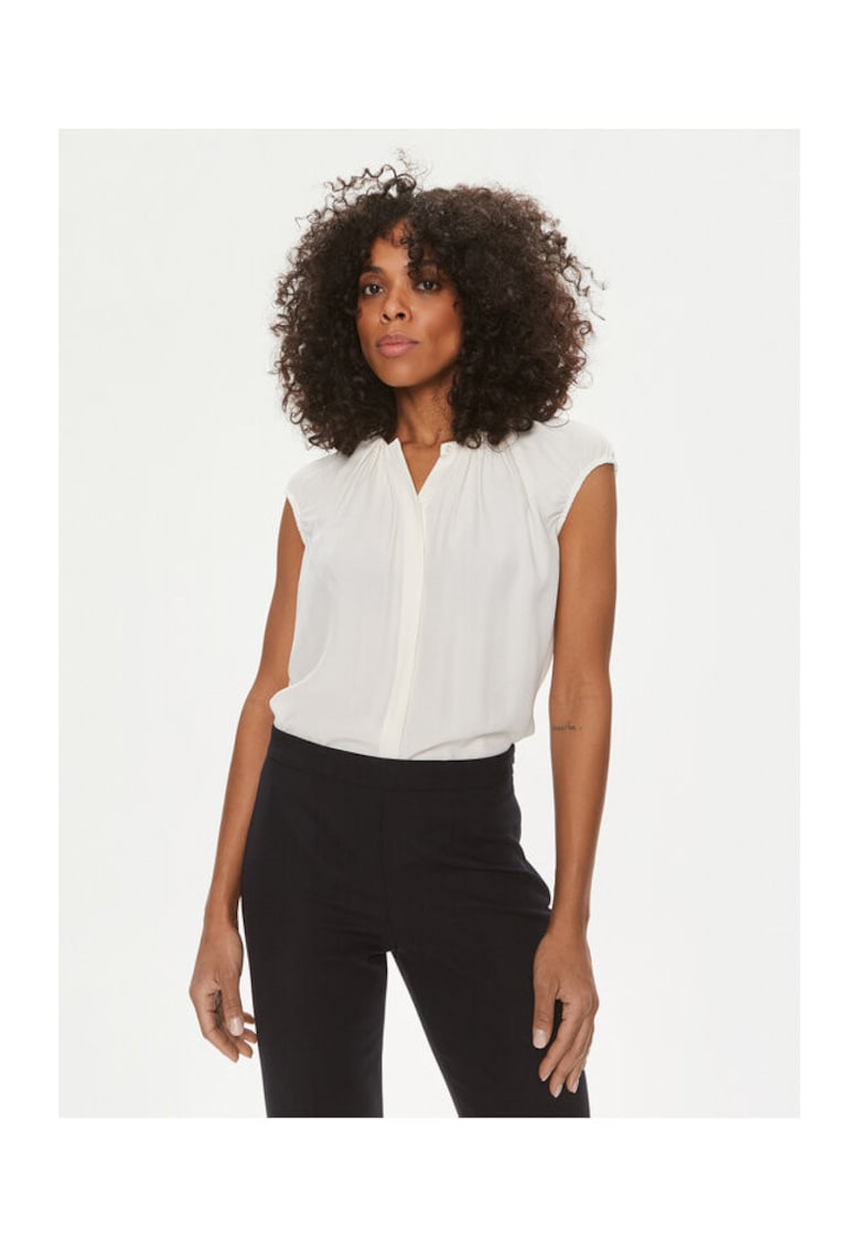 Bluza dama - 304011405 - Acetat/Viscoza - Alb - Alb