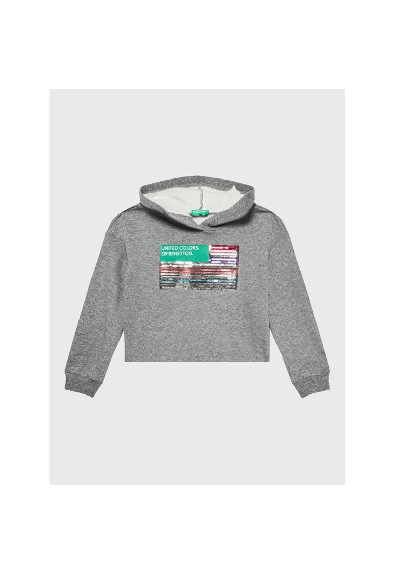 Bluza fete - 301247043 - Bumbac/Poliester - Gri - Gri