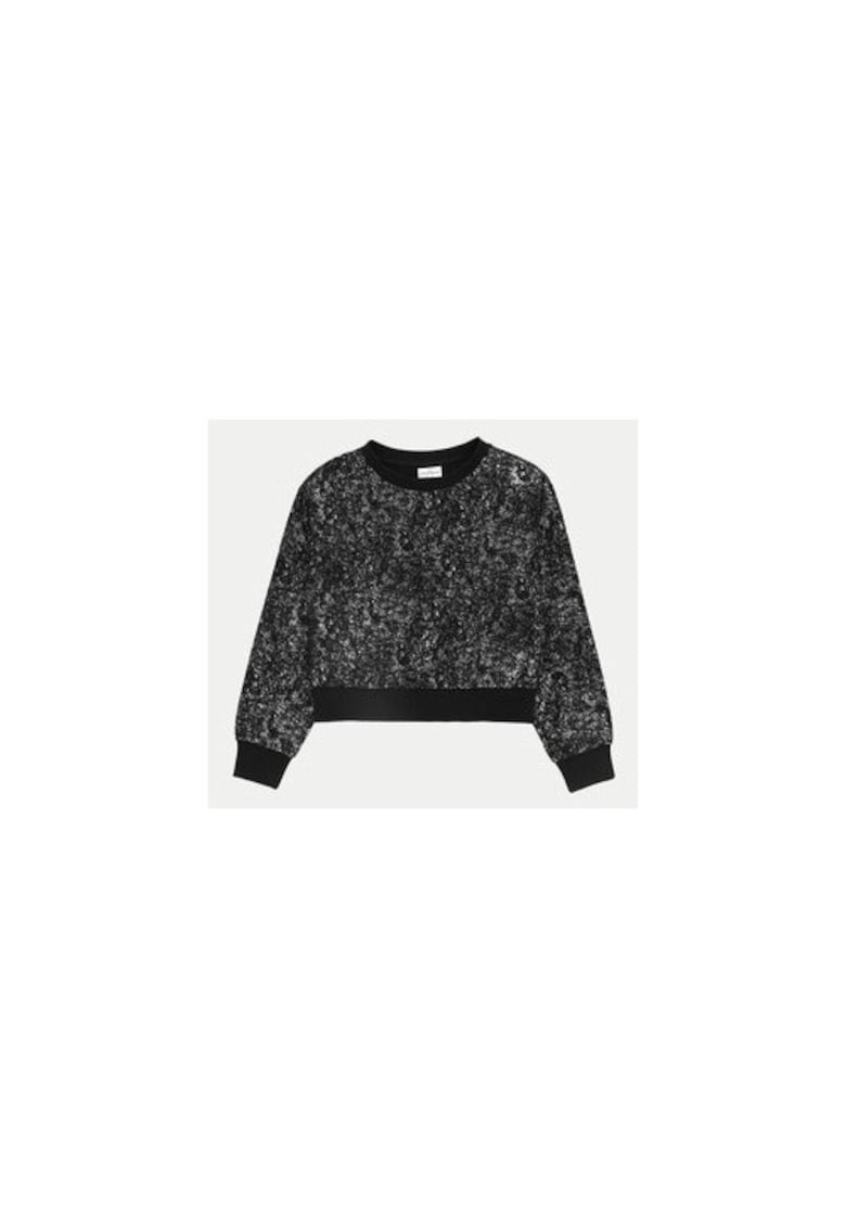 Bluza fete - 304488306 - Bumbac/Poliester - Negru - Negru