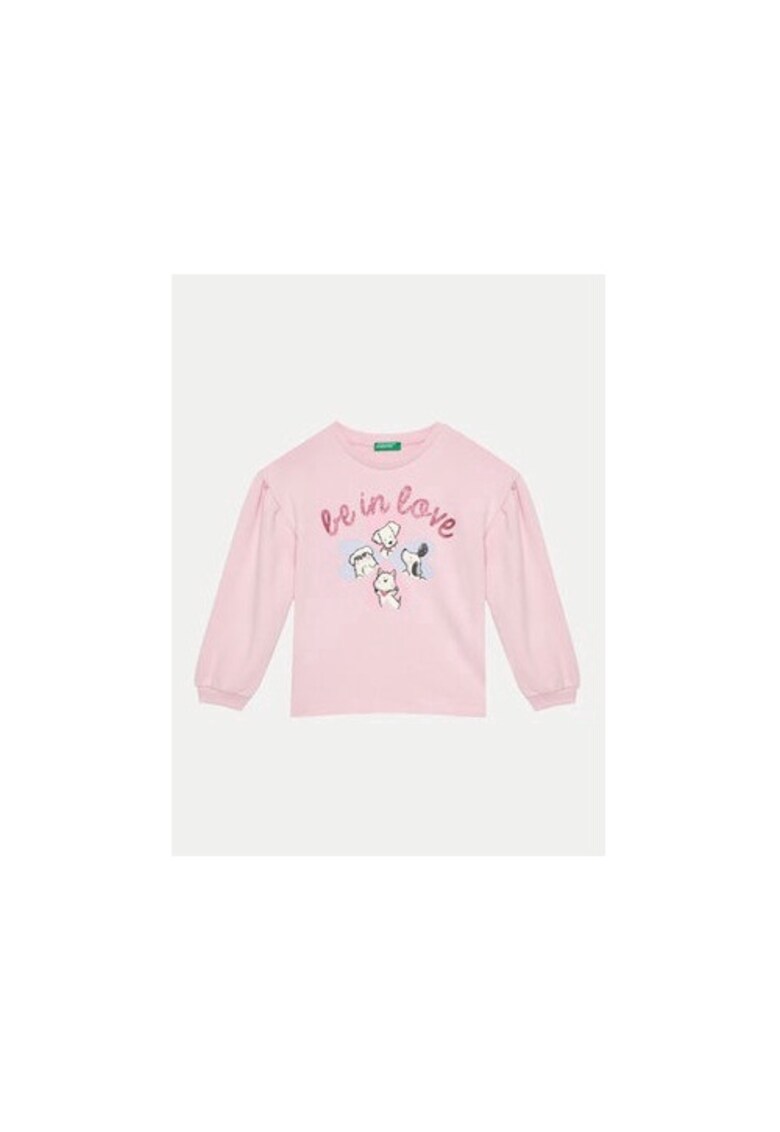 Bluza fete - 304269813 - Bumbac/Poliester - Roz - Roz
