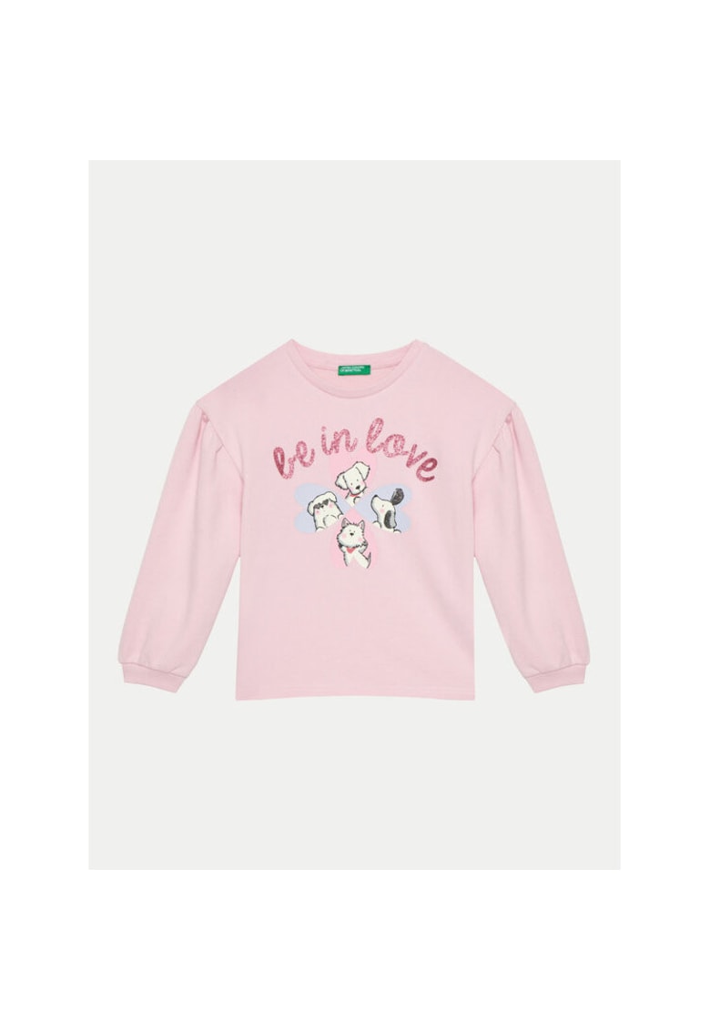 Bluza fete - 304269813 - Bumbac/Poliester - Roz - Roz