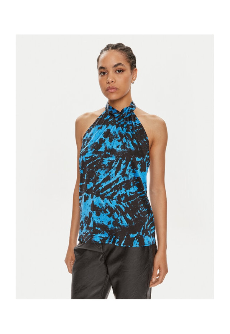 Bluza dama - 304354441 - Viscoza - Albastru - Albastru