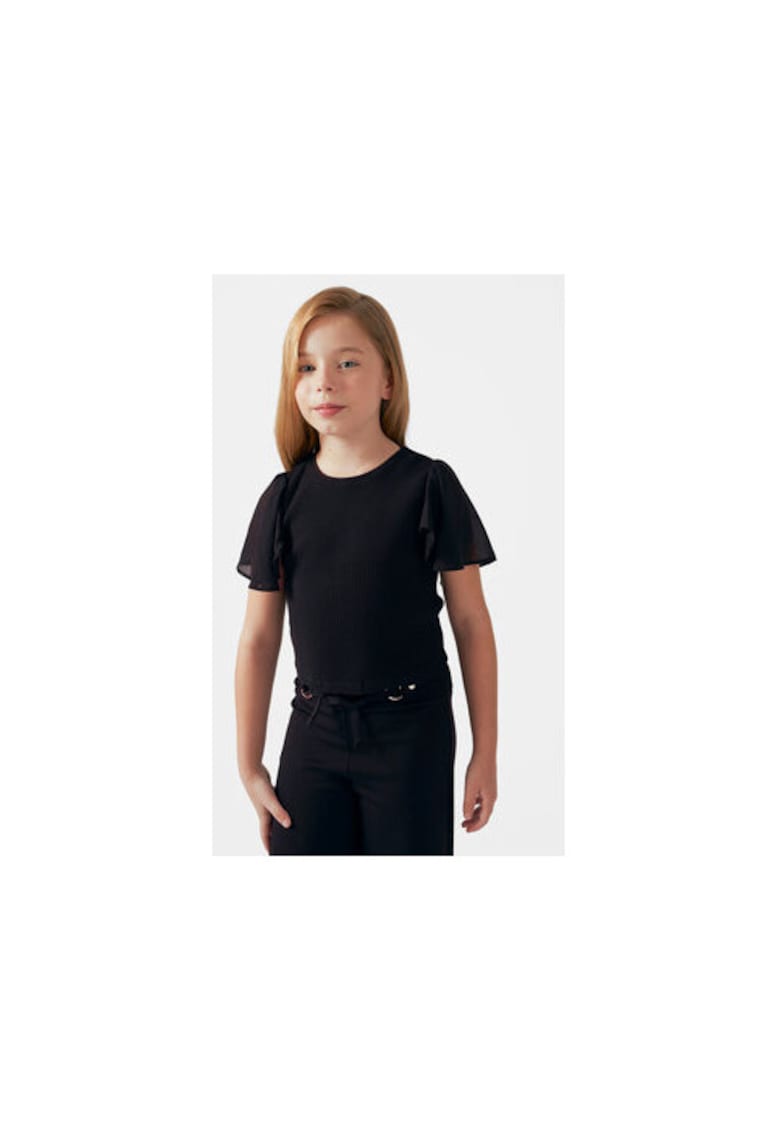 Bluza fete - 303853808 - Bumbac/Poliester - 152 CM - Negru