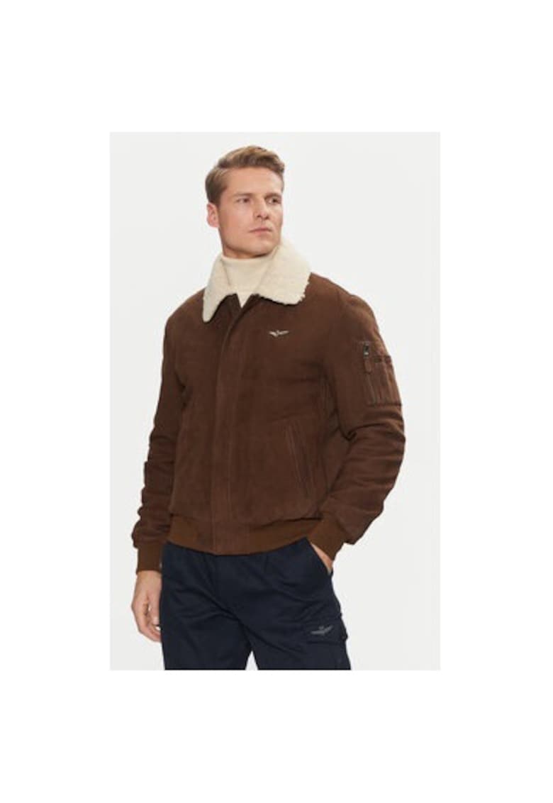 Geaca barbati -  304565380 - Piele ecologica - Maro