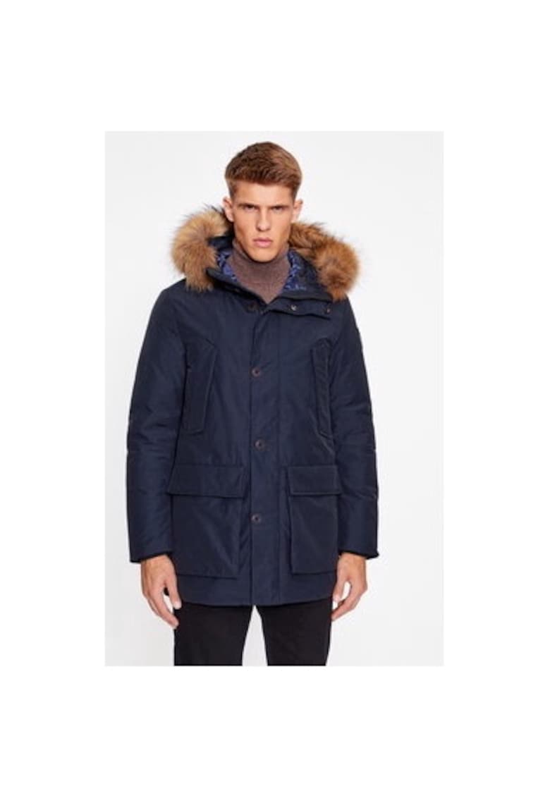 Geaca barbati - 303224875 - Bumbac/Poliamida - Albastru