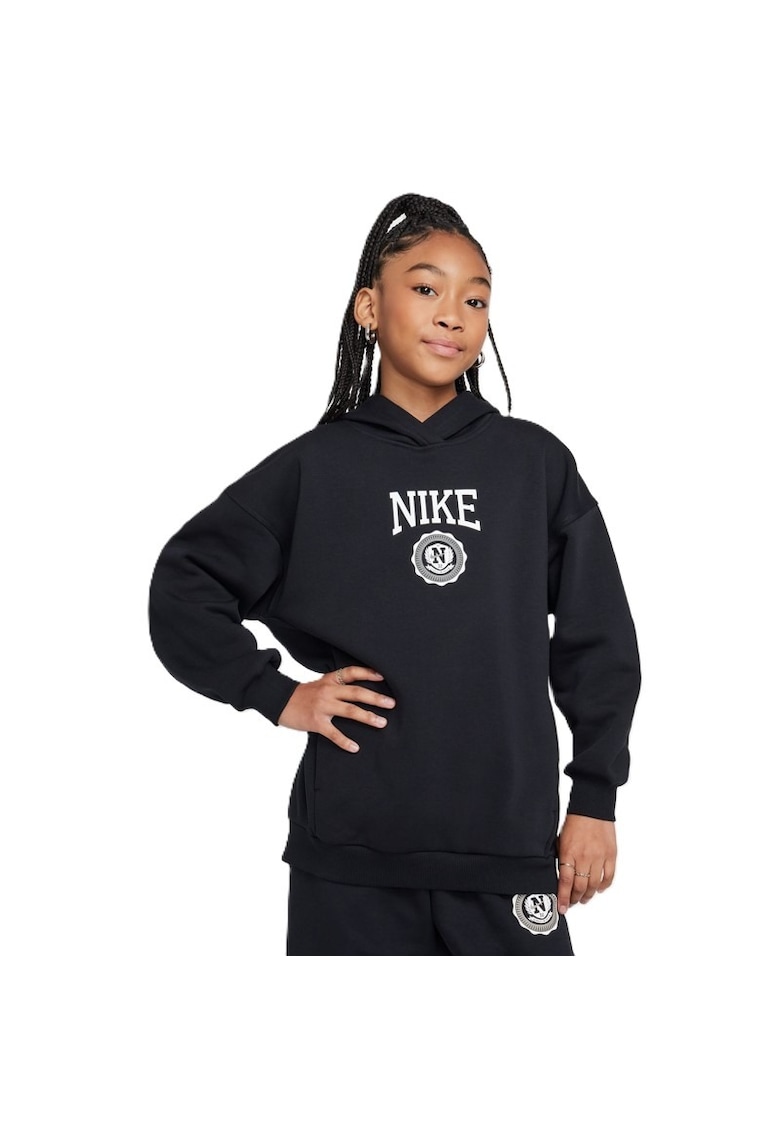 Hanorac  pentru Young Athletes - G NSW FLC OS HDY GX STAR - HJ3371-010 - Negru