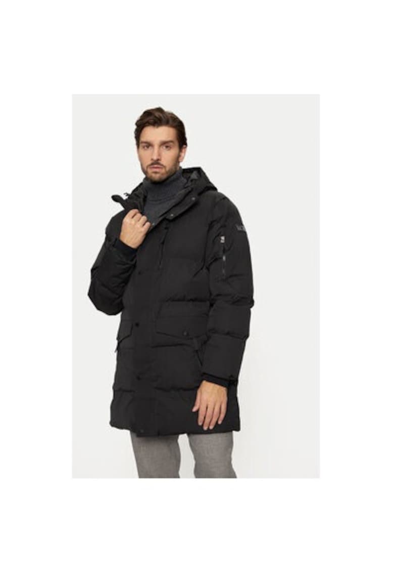 Geaca lunga barbati cu gluga - rezistenta la apa - Regular fit