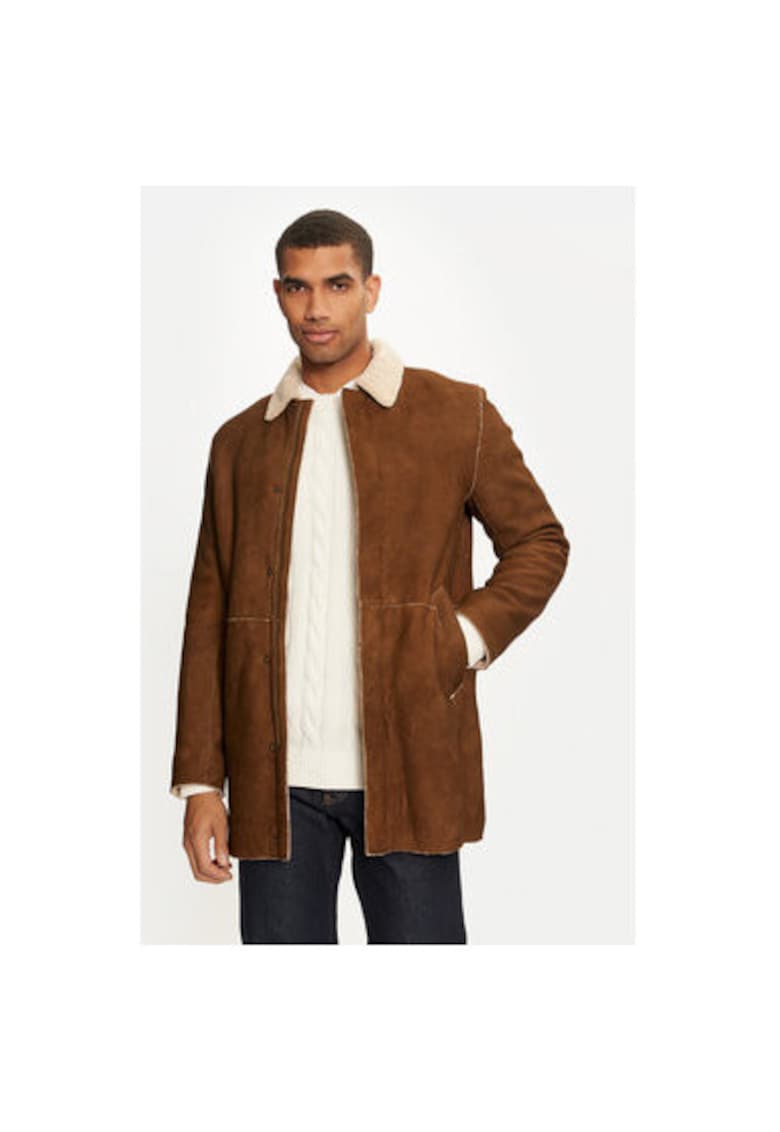 Cojoc barbati -  304393044 - Piele intoarsa - Maro