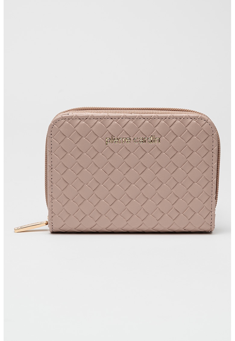 Portofel de piele ecologica cu aspect tesut Portofel de piele ecologica cu aspect tesut