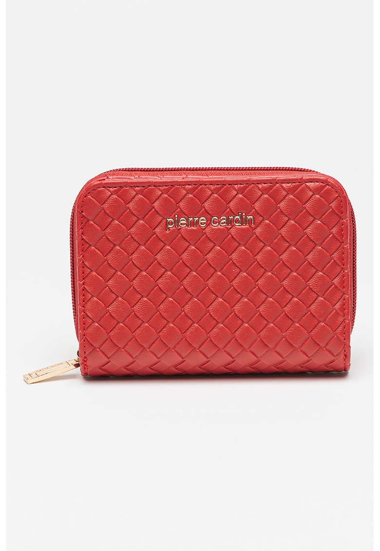 Portofel de piele ecologica cu aspect tesut Portofel de piele ecologica cu aspect tesut