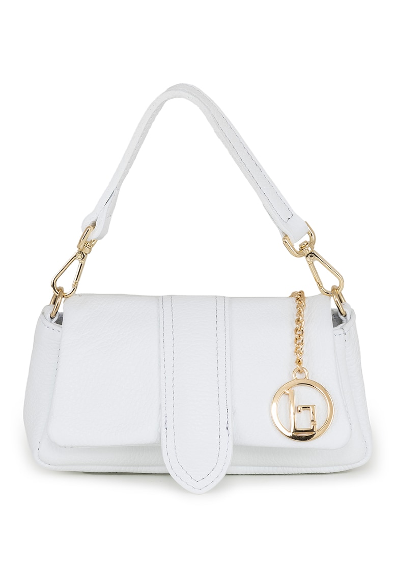 Geanta din piele cu maner si bareta detasabila din lant