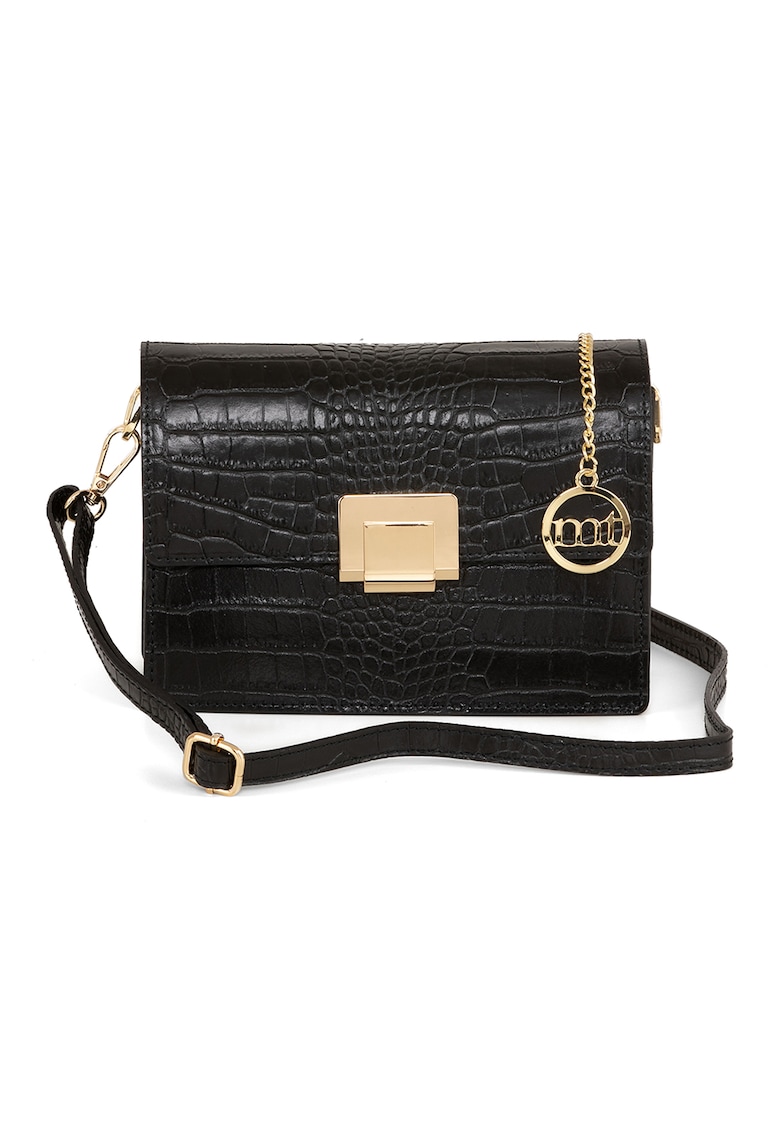 Geanta crossbody din piele cu bareta detasabila Geanta crossbody din piele cu bareta detasabila