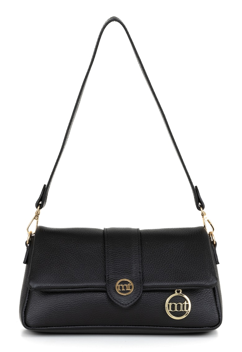 Geanta crossbody din piele cu pandantiv cu logo Geanta crossbody din piele cu pandantiv cu logo