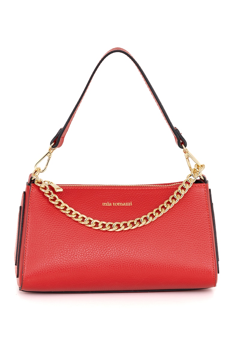 Geanta din piele cu maner